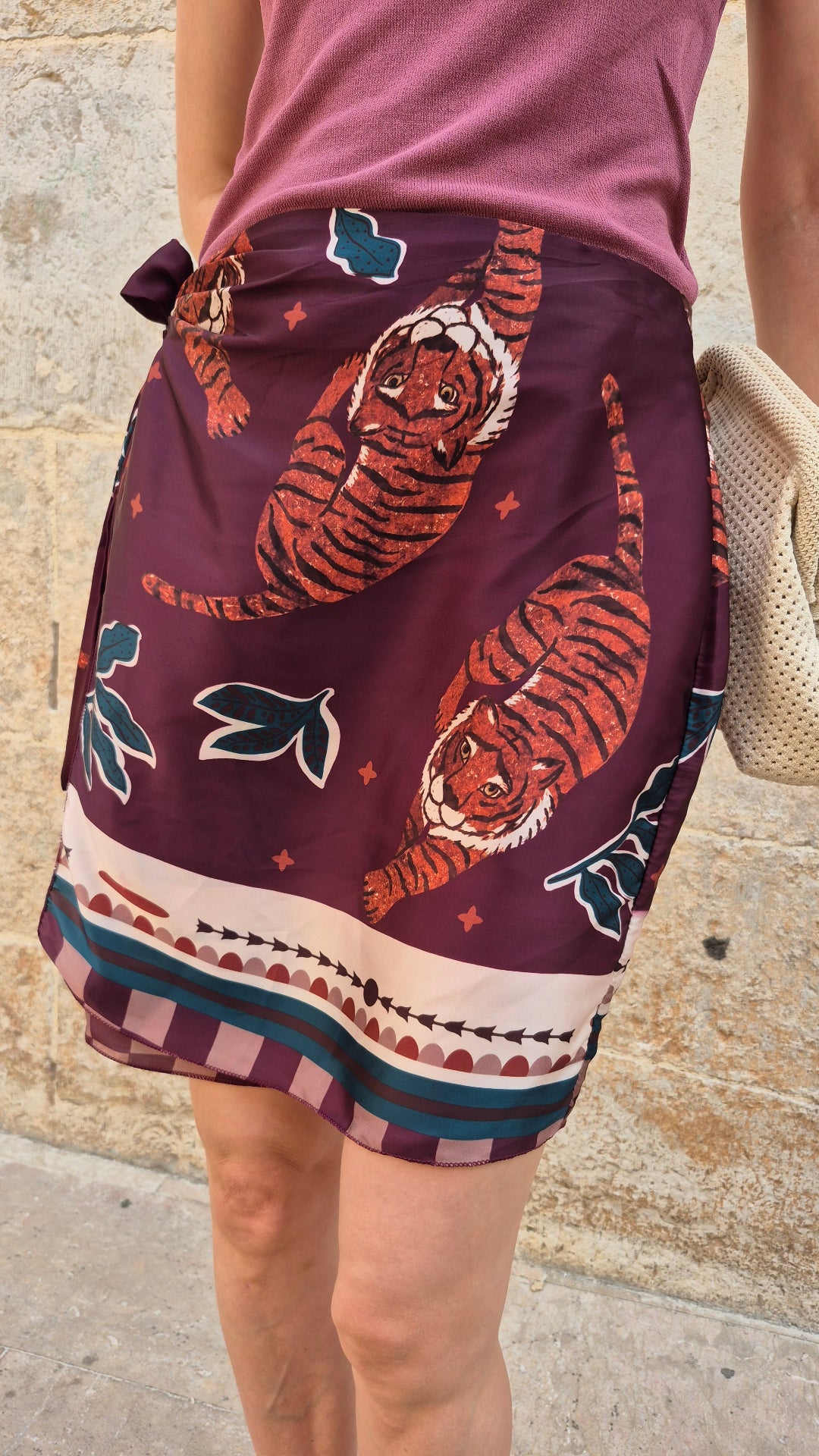 FALDA PAREO CORTA TIGRE