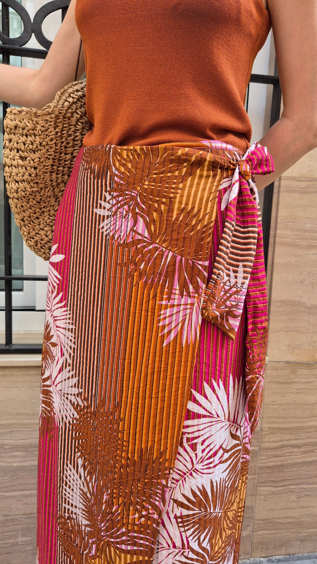 FALDA PAREO NARANJA