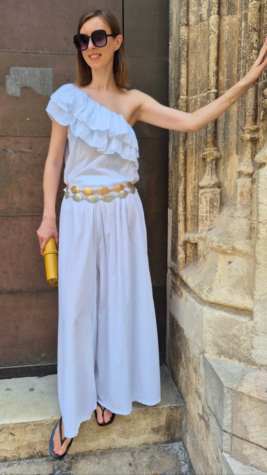 PANTALÓN PATA ANCHA CARMINA (BLANCO)