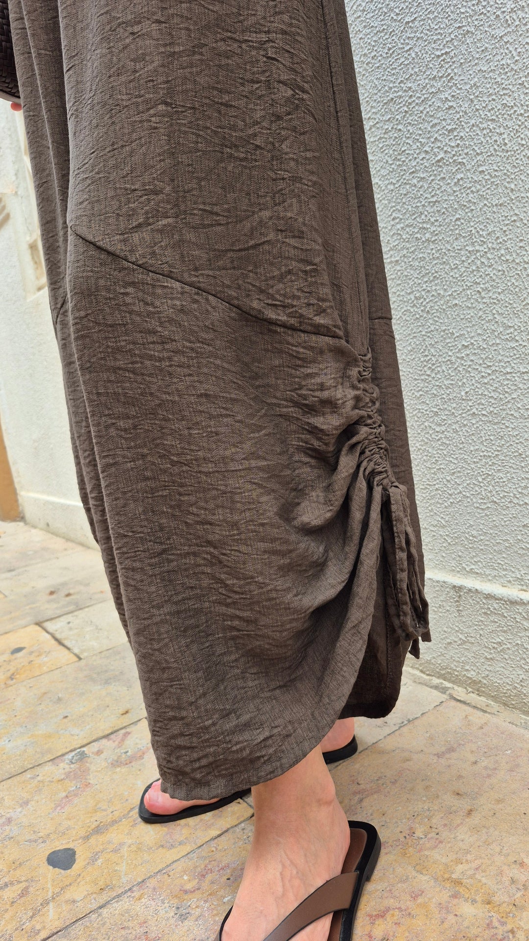 PANTALÓN FRUNCE (MARRÓN)