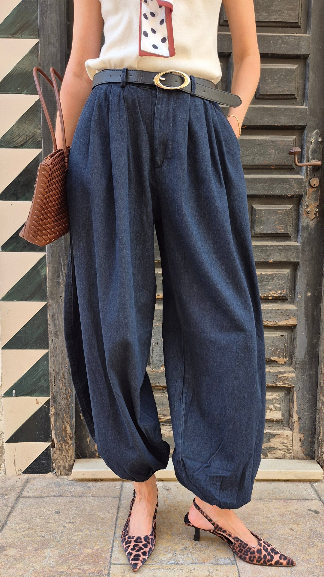 PANTALÓN BOMBACHO DENIM
