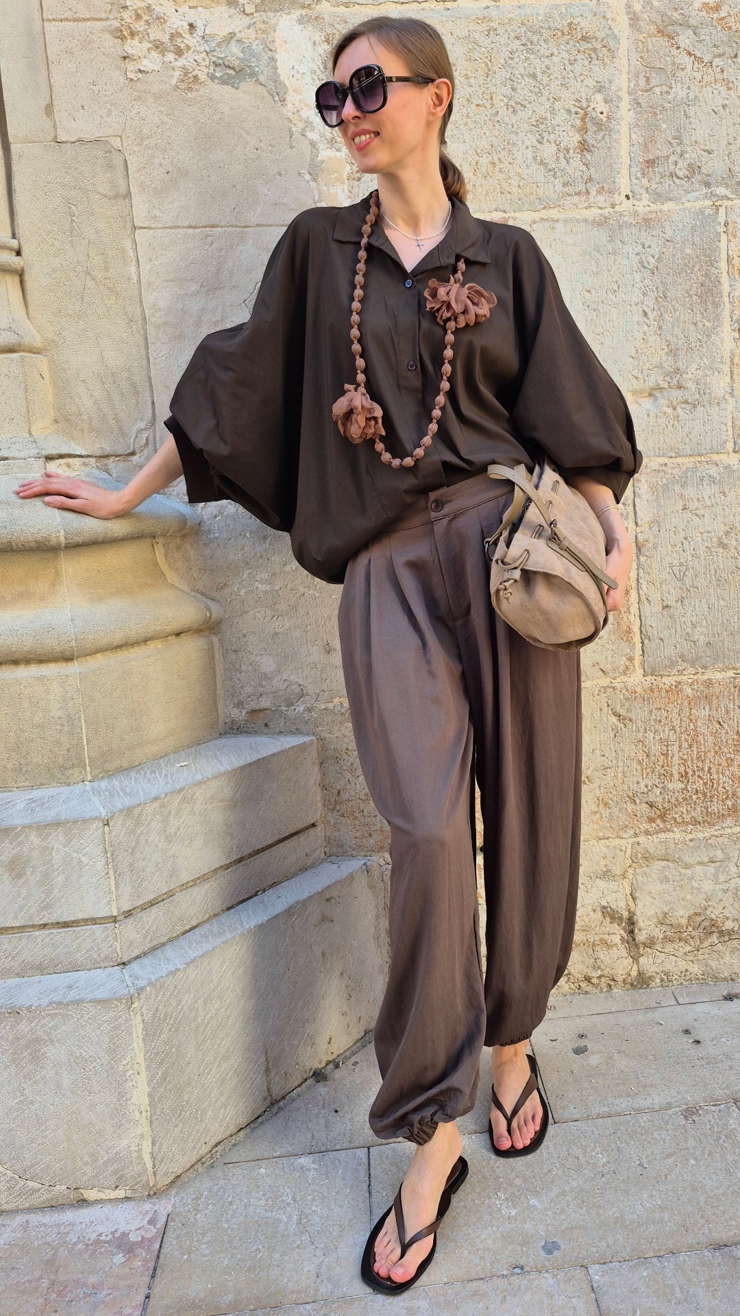 PANTALÓN BOMBACHO PINZAS