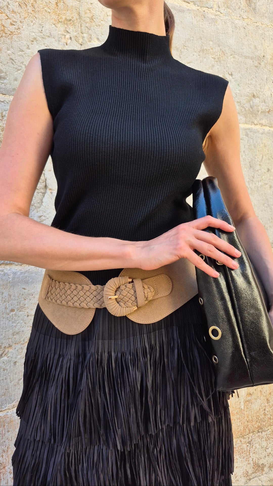 TOP PUNTO CUELLO PERKINS (NEGRO)