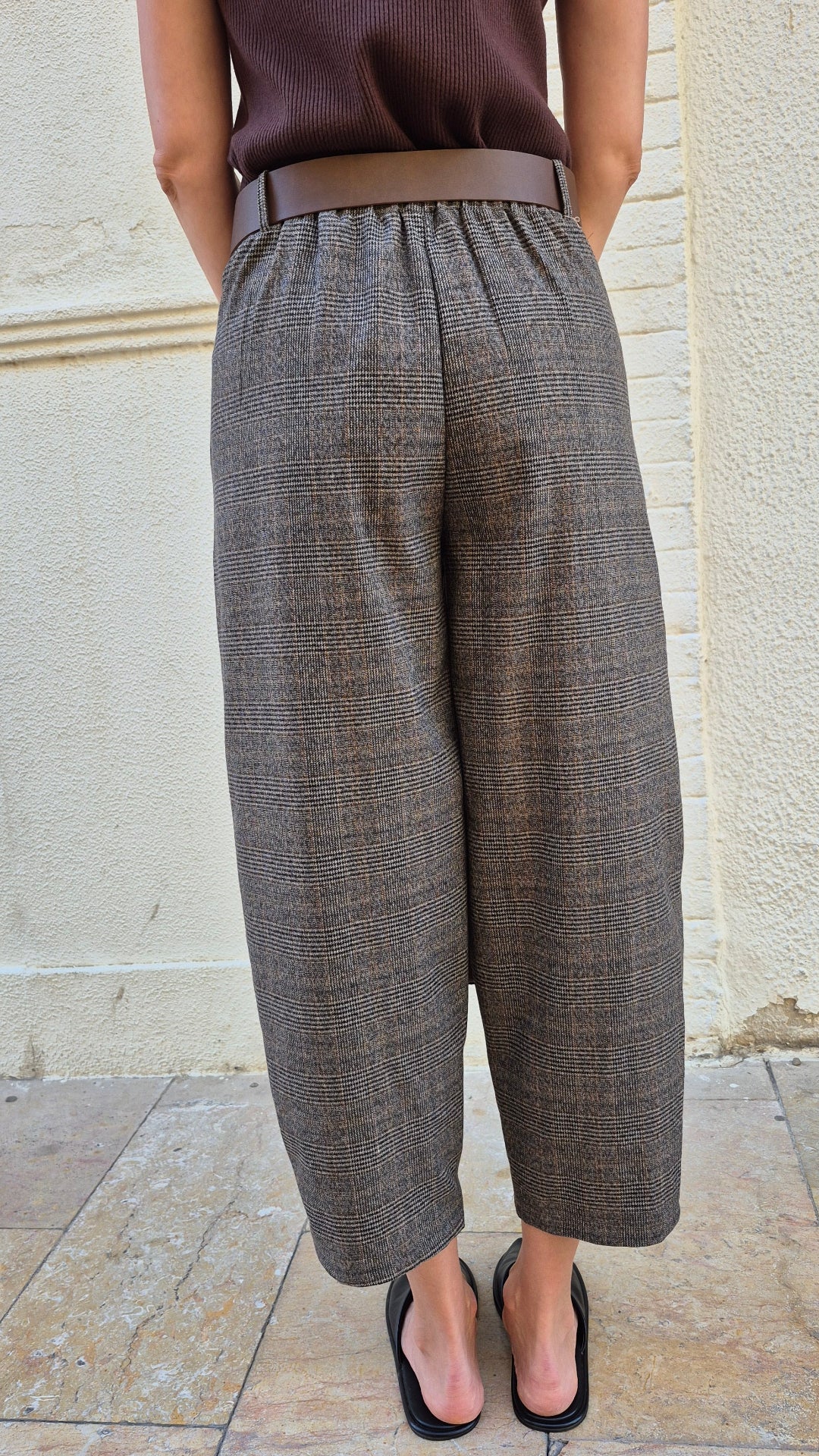PANTALÓN CUADROS COMSET (GRIS)